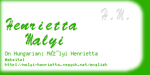 henrietta malyi business card